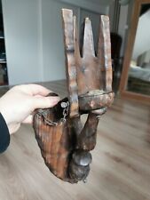 Chandelier ancien en bois massif