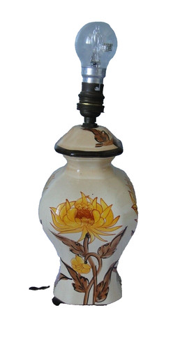 Pied lampe faience - pied, motif