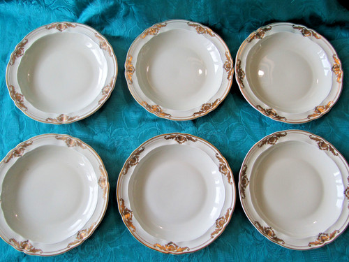 Assiettes creuses porcelaine - 6,