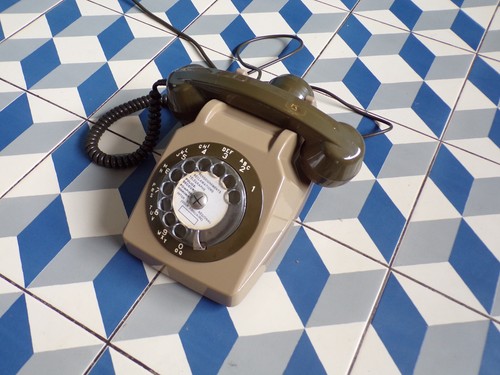 Vintage telephone kaki - vintage, socotel