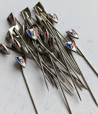 Lot épingles cravate insigne militaire émaillé WWII France rare stick pin badge