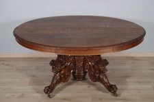 Guéridon style Renaissance chêne 1900