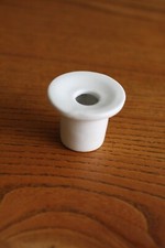 1 encrier ancien porcelaine blanche bureau écolier - 6 x 4 cm - exc état