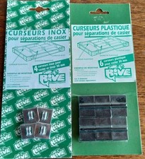Rive Lot curseurs Pour Séparation De Casier 30mm 1F, 2F, 3F
