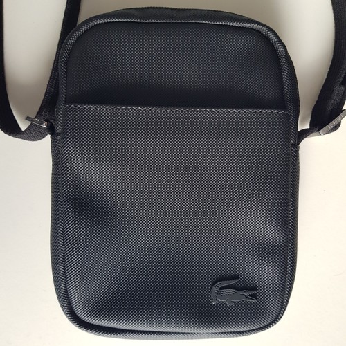 Sacoche zippée noire lacoste - zippée,