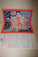 Ancienne carte cartonnée Air Inter jeu France Escales , PJ Oldfield , aviation
