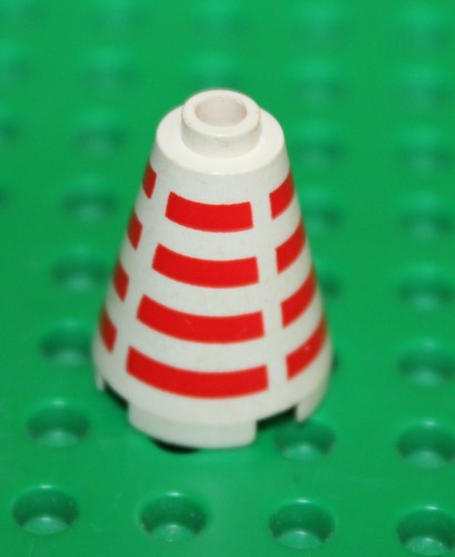 Lego white cone 2x2x2 - cone,