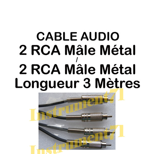 Câble rca mâle vers - 2,