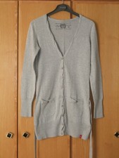 GILET LONG EDC BY ESPRIT GRIS CLAIR EN COTON Taille XS / 34