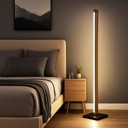 Lampe sur pied bois - lampe,