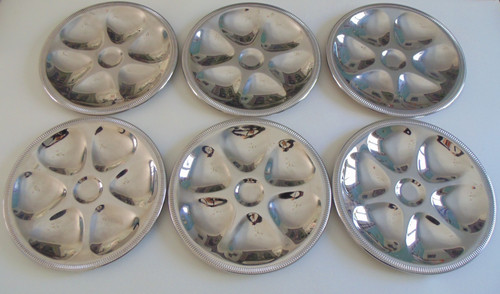 Assiettes huitres en inox - huitres,
