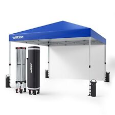 Wiltec Tente de réception pliante Protection UV Tonnelle Bleue 3x3m Jardin Fête