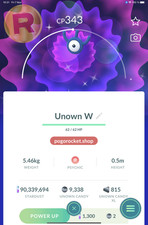 Shiny Unown W Zarbi Go Reg or 1M FAST TRADE