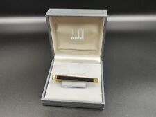Nice DUNHILL Tie Clip - Gold Plated & Black Lacquer - With Box - 01216CO AC02