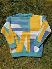 Pull tricot polaire chaud doux géométrique Chic classique