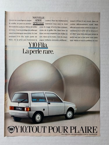 Publicite 1988 lancia y10 - -,