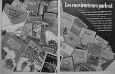 PUBLICITÉ 1928 KERVOLINE LES CONSTRUCTEURS PARLENT VOISIN CITROËN TERROT PEUGEOT