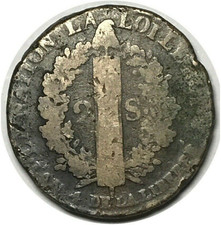 LOUIS XVI 2 Sols 1792 A Paris