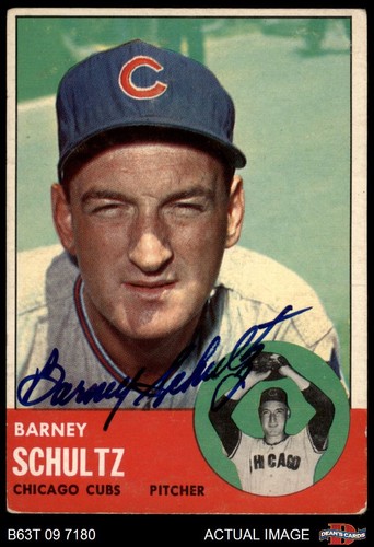 1963 topps 452 barney - #452, schultz