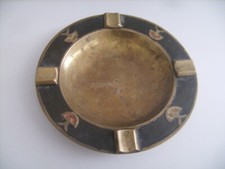 Cendrier artisanal en laiton diamètre 13,2 cm