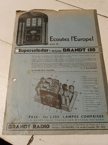 Ancienne publicite prospectus - publicite,