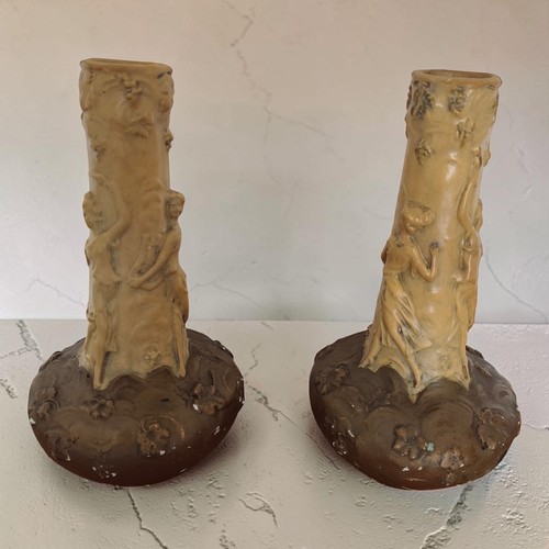 Paire vases soliflores art - de,