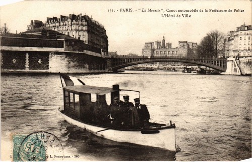 Cpa paris mouette canot - paris,