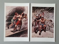 Cartes : dessin de combats de boxe 