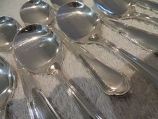 12 pelles à glace métal argenté contours RC 13,3cm