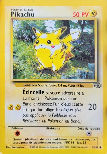 Pokemon carte pikachu - pokemon,