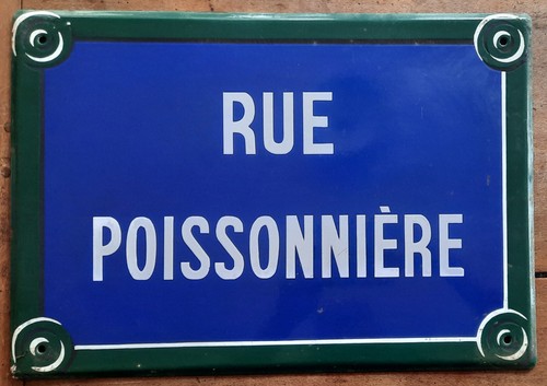Ancienne plaque émaillée - , rue