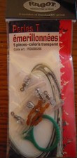 Ragot perles T emerillonnees transparent montage peche