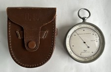 Ancien baromètre altimètre de poche Taylor armée U.S.A WWII étui cuir SMT-5-51