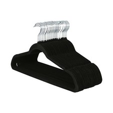 25x Cintres Antidérapants en Velours 45cm Noir Costume Chemises Vêtements Cintre