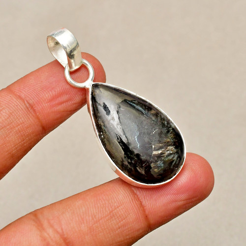 Pendentif bijou argent - en,