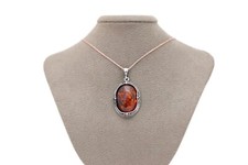 Amber Gemstone Necklace New