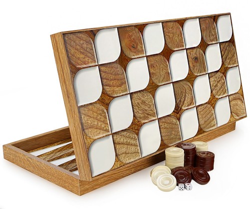 Luxe bois backgammon - luxe, 3d