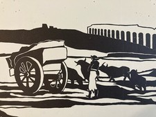 Belle Gravure Sur Bois Encre