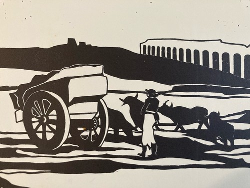 Belle gravure sur - sur, encre