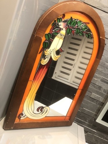 Miroir belle époque peint - belle, "