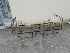 LIT en FER FORGÉ, ancien lit enfant fer forgé, net de grenier, banquette, jardin
