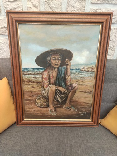 Ancien tableau huile sur - huile, toile