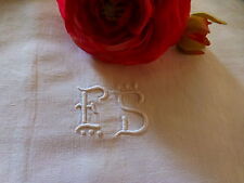 Pour lit A Personnedrap Métis, MONO FS, jours brodé main, beau lavage Antan