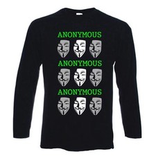 Anonymous Masque T-Shirt - Guy Fawkes V pour Vendetta D�sob�ir Hacker - S 2XL