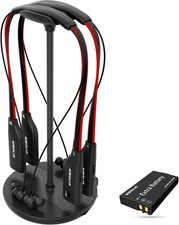 SIMOLIO Casque TV sans Fil avec émetteur Support de Charge 2-en-1,by-Pass