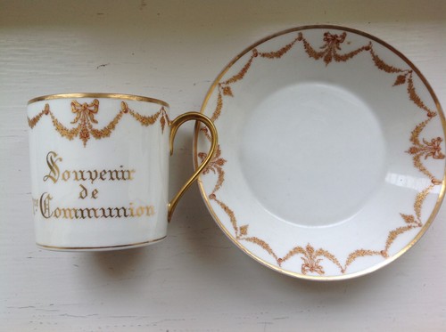 Tasse soucoupe ancienne - soucoupe,