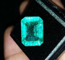 Emeraude verte naturelle 8,62 ct pierre précieuse en vrac certifiée émeraude ...