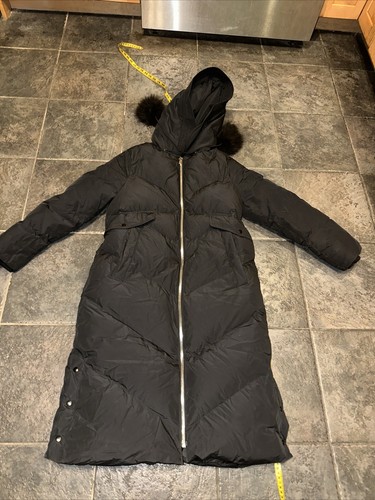 Maje black side button - black, hooded