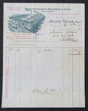 Facture 1929 CROIX Voiture luxe pour enfant SCOL tricycle entête illustrée 122