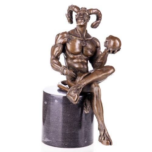 Statue bronze un - d'un, diable